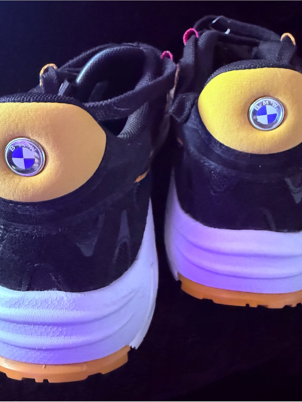 Puma Motorsports Men’s Black & Yellow Low-Top Sneakers - Picture 3 of 5